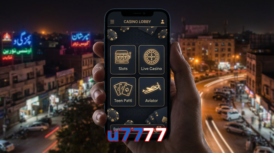 Main screen of U7777 app page for PK players